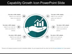 Capability growth icon powerpoint slide