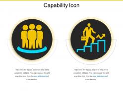 Capability icon ppt examples professional
