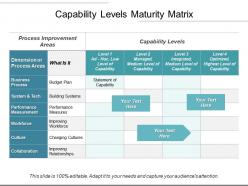 Capability levels maturity matrix powerpoint guide