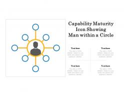 Capability maturity icon showing man within a circle