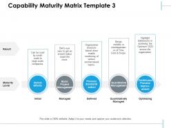 Capability maturity matrix basic project management