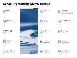 Capability maturity matrix outline ppt powerpoint pictures rules