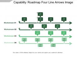 Capability roadmap four line arrows image