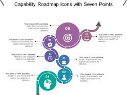 Capability roadmap icons with seven points
