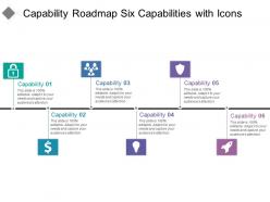 Capability roadmap six capabilities with icons
