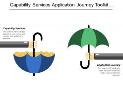 Capability services application journey toolkit roadmap platform technology