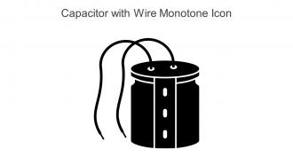 Capacitor With Wire Monotone Icon In Powerpoint Pptx Png And Editable Eps Format