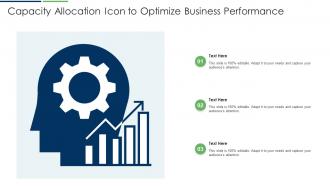 Capacity Allocation Icon To Optimize Business Performance