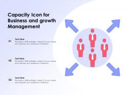Capacity icon for business and growth management