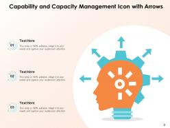 Capacity Icon Management Arrows Business Growth Efficiency Gear