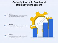Capacity icon with graph and efficiency management