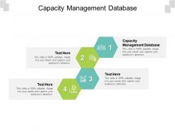 Capacity management database ppt powerpoint presentation model show cpb
