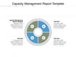 Capacity management report template ppt powerpoint presentation ideas clipart cpb