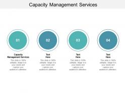 Capacity management services ppt powerpoint presentation portfolio good cpb