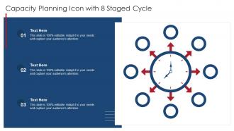 Capacity Planning Icon With 8 Staged Cycle