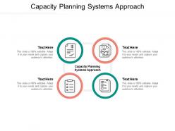 Capacity planning systems approach ppt powerpoint presentation pictures files cpb