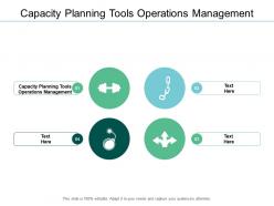 Capacity planning tools operations management ppt powerpoint presentation ideas cpb