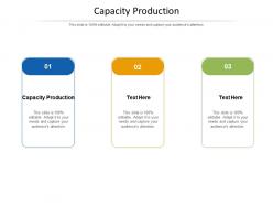 Capacity production ppt powerpoint presentation infographics example introduction cpb