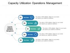 Capacity utilization operations management ppt powerpoint presentation slides cpb