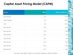 Capital asset pricing model capm ppt icon designs download