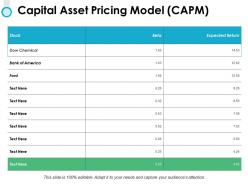 Capital asset pricing model capm stock ppt powerpoint presentation pictures ideas
