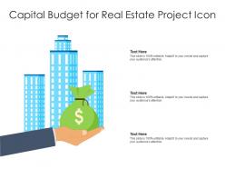 Capital budget for real estate project icon
