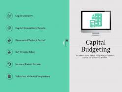 Capital budgeting n568 ppt powerpoint presentation format