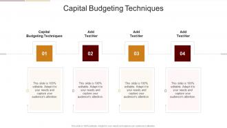 Capital Budgeting Techniques In Powerpoint And Google Slides Cpb
