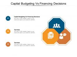 Capital budgeting vs financing decisions ppt powerpoint presentation summary slide cpb