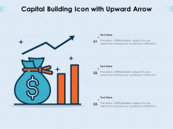 Capital building icon with upward arrow