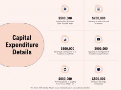 Capital expenditure details business ppt powerpoint presentation icon designs