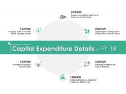 Capital expenditure details fy 18 ppt powerpoint presentation slide