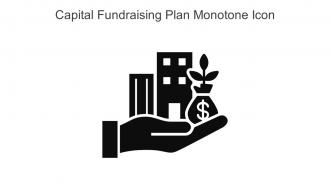 Capital Fundraising Plan Monotone Icon In Powerpoint Pptx Png And Editable Eps Format