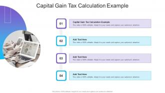 Capital Gain Tax Calculation Example In Powerpoint And Google Slides Cpb
