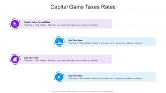 Capital Gains Taxes Rates In Powerpoint And Google Slides Cpb