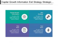 Capital growth information exit strategy strategic sourcing contracting
