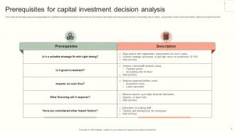 Capital Investment Analysis Powerpoint Ppt Template Bundles Downloadable Unique