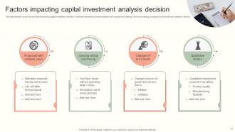 Capital Investment Analysis Powerpoint Ppt Template Bundles Appealing Unique
