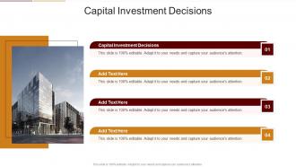 Capital Investment Decisions In Powerpoint And Google Slides Cpb