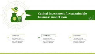 Capital Investment For Sustainable Business Model Icon