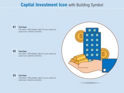 Capital Investment Icon With Building Symbol