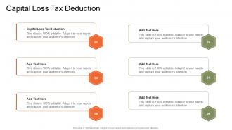 Capital Loss Tax Deduction In Powerpoint And Google Slides Cpb