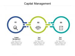Capital management ppt powerpoint presentation summary example introduction cpb
