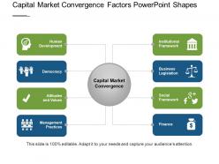 Capital market convergence factors powerpoint shapes