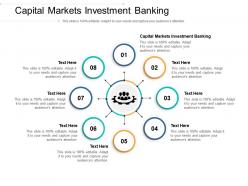 Capital markets investment banking ppt powerpoint presentation icon ideas cpb