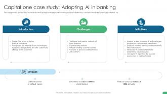 Capital One Case Study Adopting Ai In Banking Digital Transformation In Banking DT SS