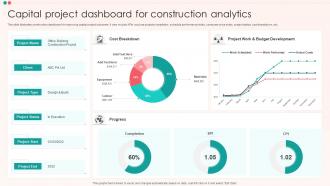 Capital Project Dashboard For Construction Analytics