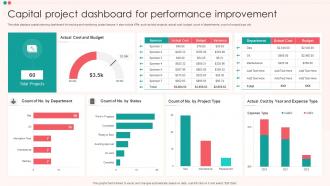 Capital Project Dashboard For Performance Improvement