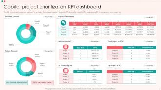 Capital Project Dashboard Powerpoint Ppt Template Bundles