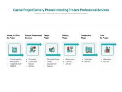 Capital project delivery phases including procure professional services